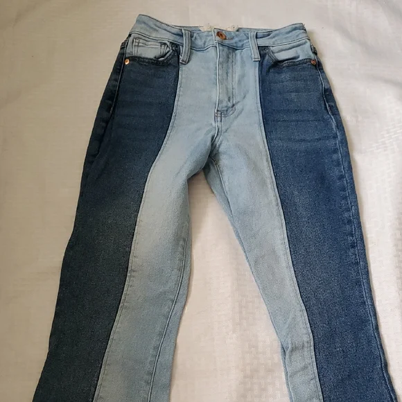 Y2k Altard State Trendy Multi-Blue Flare Jeans - Picture 7 of 15